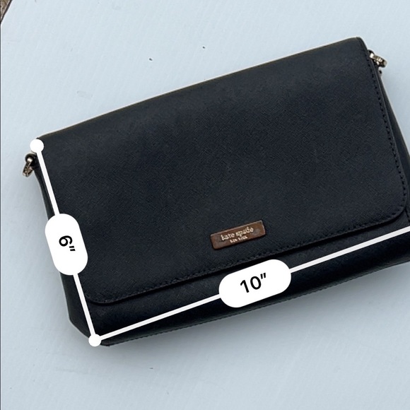 Kate spade small chain clutch black leather - Picture 3 of 9